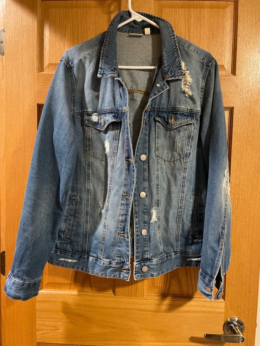 bp Blue Distressed Denim Jacket